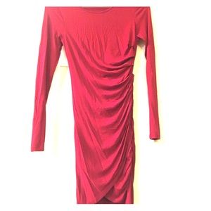 Red tight long sleeve dress 🌹